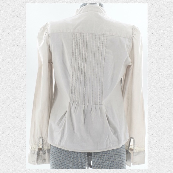 Floreat Long-Sleeve Blouse with Lace & Silk Trim S - Picture 2 of 8